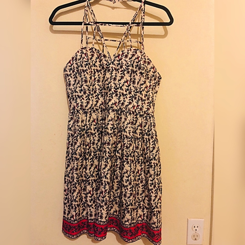 forever 21 contemporary caged floral dress